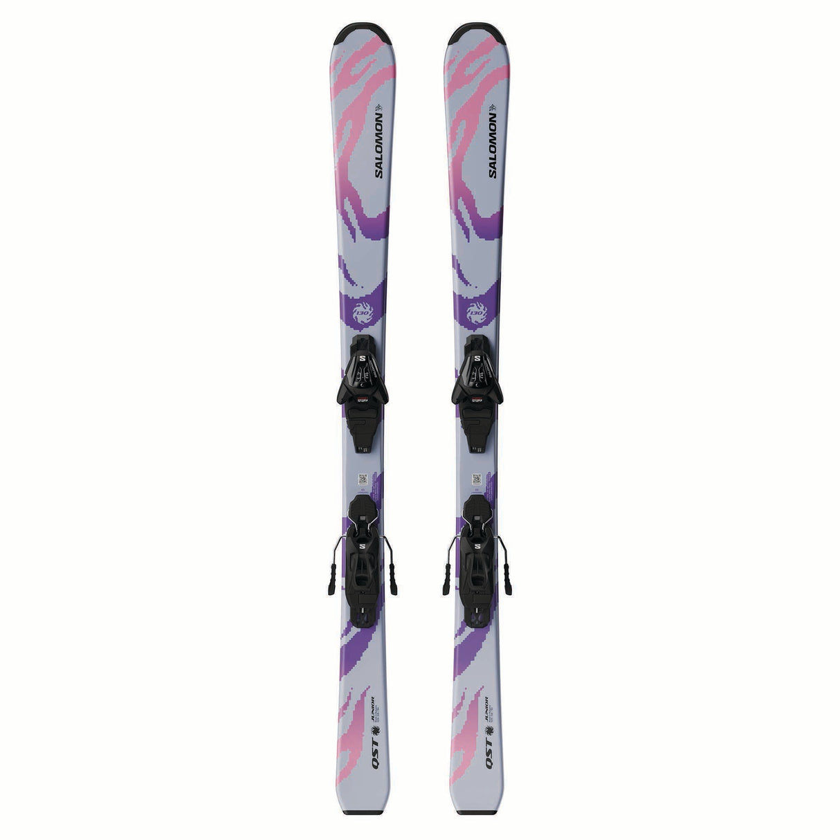 JR.LQSTCOSMICSKYML6GW-Pair of skis with purple and white design on a white background