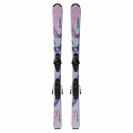 JR.LQSTCOSMICSKYML6GW-Pair of skis with purple and white design on a white background