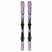 JR.LQSTCOSMICSKYSC5GW-Pair of Salomon skis with bindings on a white background