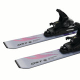 JR.LQSTCOSMICSKYSC5GW-Pair of skis with bindings on a white background