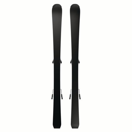 JR.QSTCOSMICSKYSC5GW-Pair of Salomon skis with bindings on a white background