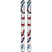 JR.QSTBLANKTEAM-A pair of Salomon skis shown vertically against a plain white background, featuring a white base with a colorful abstract pattern of black, red, purple, and blue.
