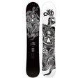 JamieLynn- Two views of a snowboard with a snake design, featuring the Lib logo.
