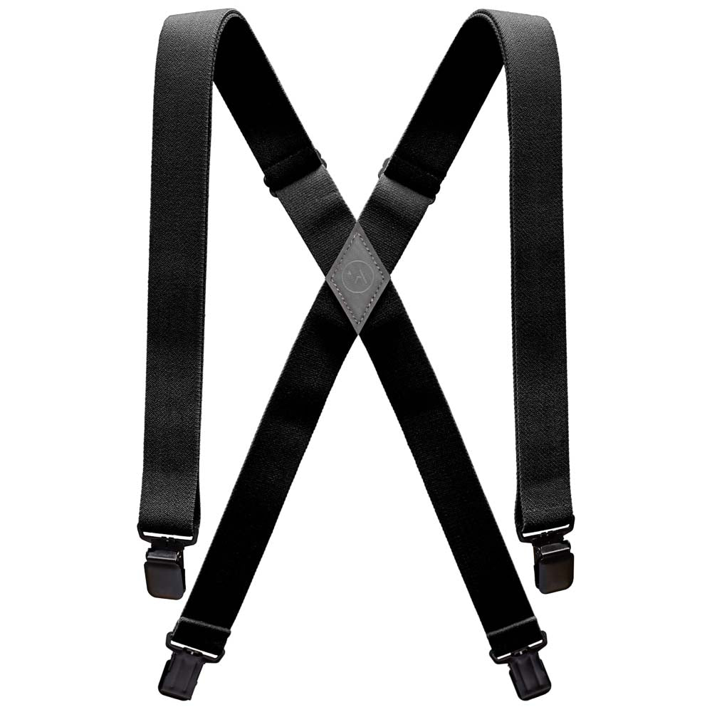 Jessup-Black suspenders on a white background