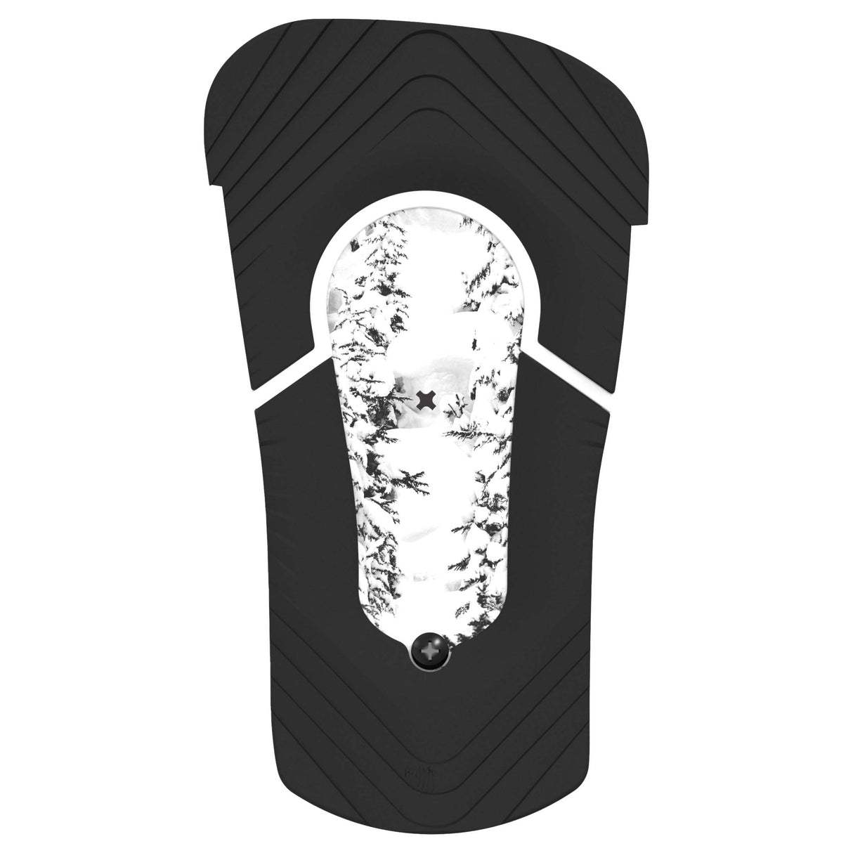 Joint-Black snowboard binding on a white background