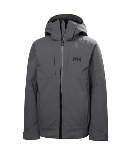 Jr.AlphaJacket-Gray jacket with a hood on a white background