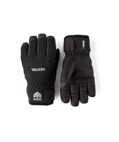 Jr.FeroxCZoneGlove-Pair of black gloves on a white background