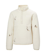 Jr.FrostyPileSweater-White jacket with decorative elements on a white background