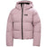 Jr.GirlNoraPuffyJacket-Light Pink puffer jacket with a hood on a white background