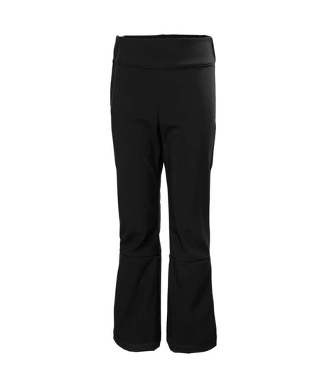 Jr.GirlNoraSoftshellPant-Black pants on a white background