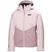 Jr.GirlSnowblissJacket- Light pink jacket with a brand logo on a white background