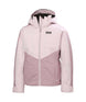 Jr.GirlSnowblissJacket- Light pink jacket with a brand logo on a white background