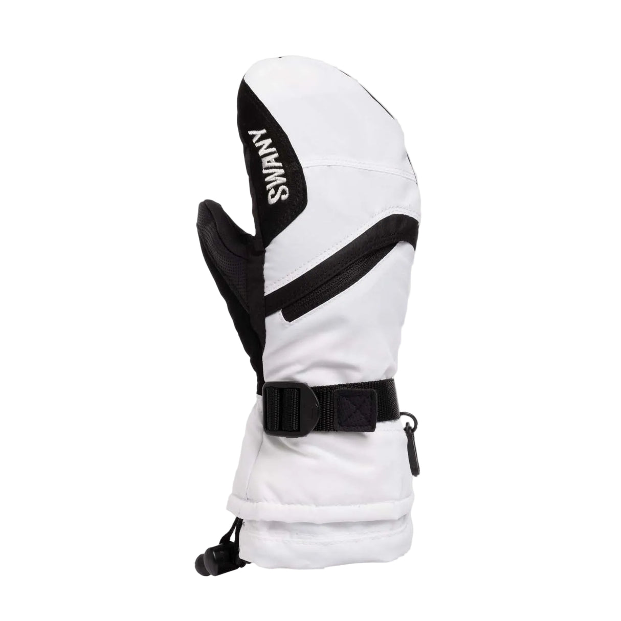 Jr.X-OverMitt- White and black mitt on a white background