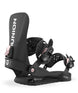 Juliet-Black snowboard binding with 'Union' branding on a white background