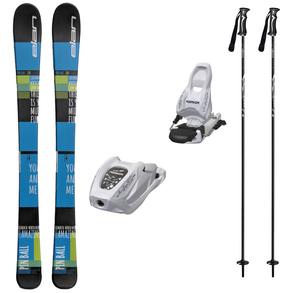 Elan Pinball Team 140cm with Marker 4.5 Binding Ski Package 2026