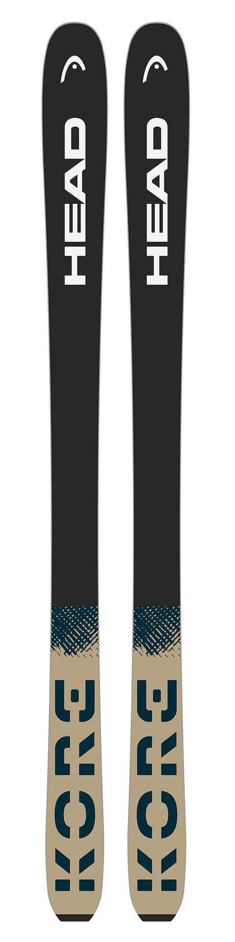 KORE94Ti- Two black skis with visible branding on a white background