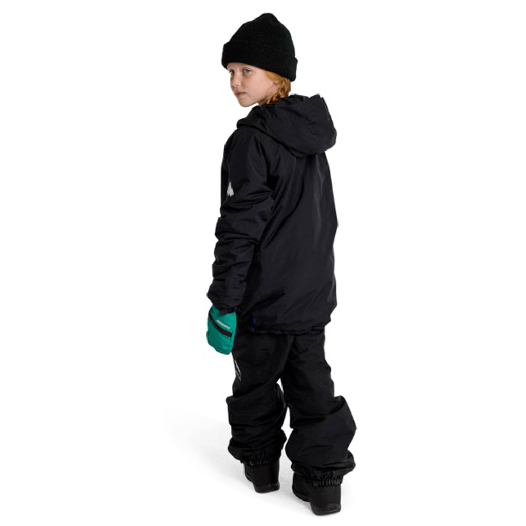 KPowlineGORE-TEX2LJacket-Person wearing a black jacket with a hood on a white background