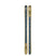 Omen90- A pair of K2 Omen 90 men's skis for the year 2027, predominantly beige in color with blue and black detailing.
