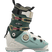 Mindbender105-Pair of green and white ski boots with visible brand logos on a transparent background
