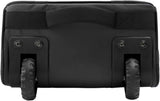 KantajaDoubleRollerSkiBag- Black and gold bag on a white background 