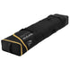 KantajaDoubleRollerSkiBag- Black and gold bag on a white background 