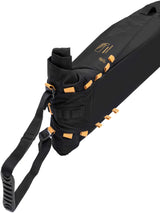 KantajaSingleRollerSkiBag- Black and gold bag on a white background