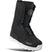 KidsBOA-Black snowboard boot with white sole on a white background