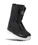 KidsBOA-Black snowboard boot with white sole on a white background