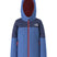 KidsFreedomInsulatedJacket-Blue jacket with a hood on a white background