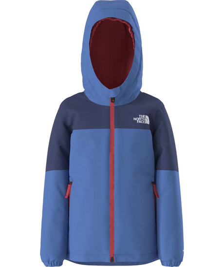 KidsFreedomInsulatedJacket-Blue jacket with a hood on a white background