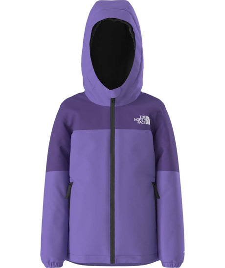 KidsFreedomInsulatedJacket-Purple jacket with a hood on a white background