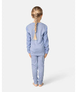KidsHennieBaseLayerSet- Light blue and white kids baselayer set on a white background