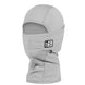 KidsHood-Gray balaclava with a brand logo on a white background