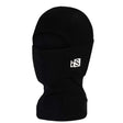 KidsHood- Black balaclava with a logo on a light gray background