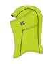 KidsHood-Green balaclava with a brand logo on a white background