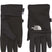 KidsRecycledE-tipGlove-Black gloves with The North Face logo on a white background