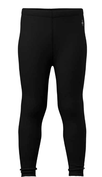 Kids_ClassicThermalMerinoBaseLayerBottom-Black leggings on a white background
