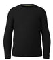 Kids_ClassicThermalMerinoBaseLayerCrew-Black long-sleeve shirt on a white background