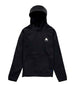 Kids_CrownWeatherproofPulloverFleece-Black hoodie with a logo on a white background