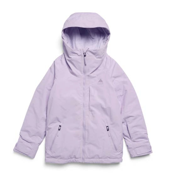Kids_HillslopeJacket-Light purple jacket with a hood on a white background