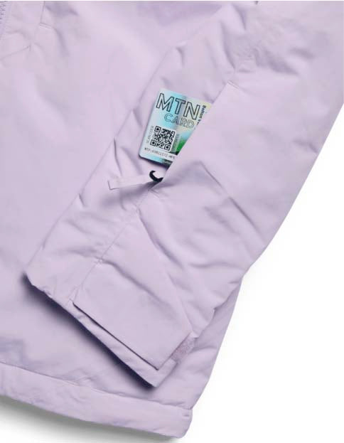 Kids_HillslopeJacket-Light purple jacket with a hood on a white background