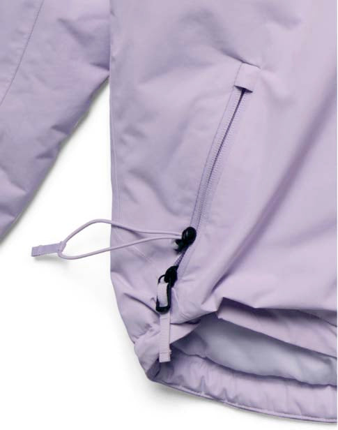 Kids_HillslopeJacket-Light purple jacket with a hood on a white background