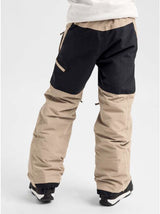 Kids_Skylar2LPants-Beige and black pants on a white background