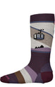 KWintersportFullCushionGondolaGamesOTCSocks-Colorful sock with geometric pattern on a white background