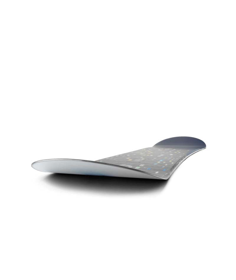 Kink- Blue multicolored snowboard on a white background