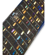 Kink- Blue multicolored snowboard on a white background