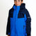 KrakenBoysInsulatedJacket-A young boy wearing a blue and navy Karbon ski jacket and matching blue ski pants, standing against a plain white studio background.