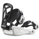 Goodtime-A Salomon Goodtime snowboard binding for kids, featuring a white baseplate with black details and branding, designed for lightweight and easy use.