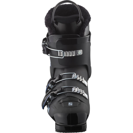 Team T3- Black ski boot with 'Salomon' branding on a white background