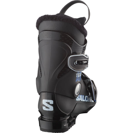 TeamT2-Black ski boot with branding on a white background